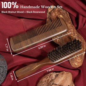 Gainwell beard comb in sandalwood for precise styling and detangling.
