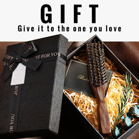 Gainwell compact wood brush and comb fit in a travel kit.