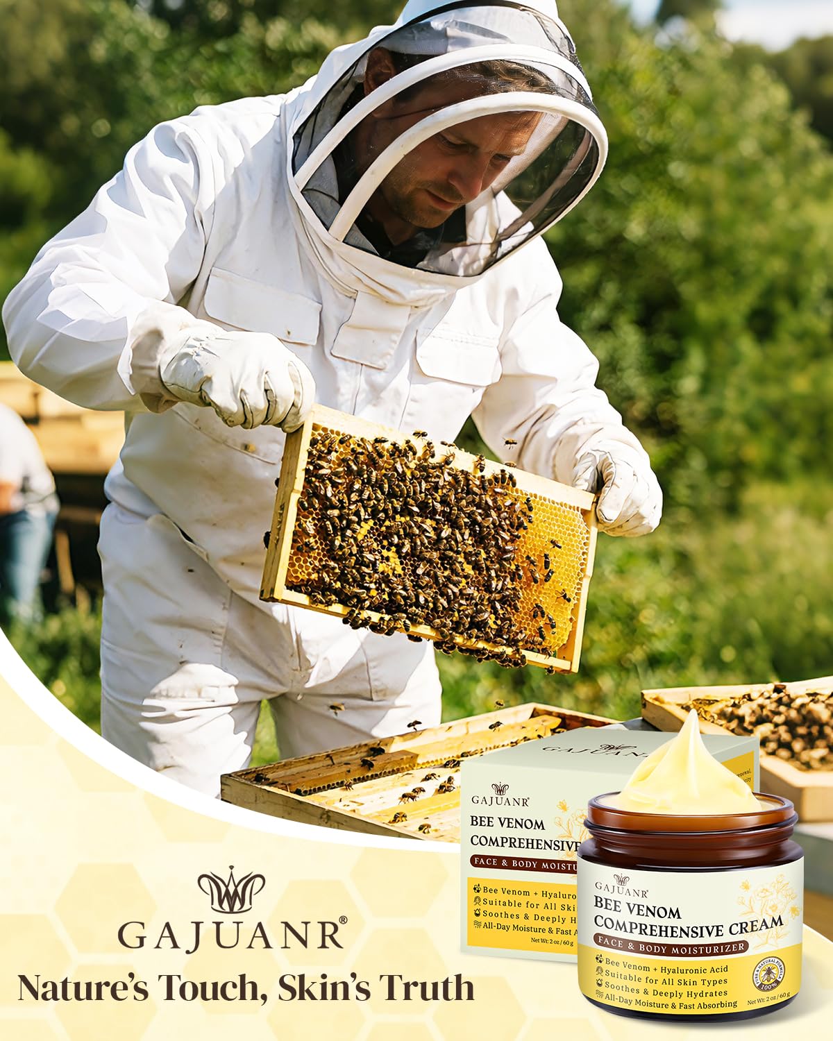 GAJUANR Bee Venom Moisturizing Cream suitable for body use