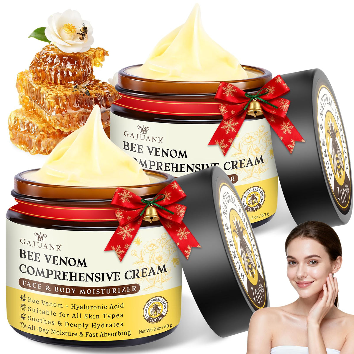 GAJUANR Bee Venom Moisturizing Cream packaging for daily use