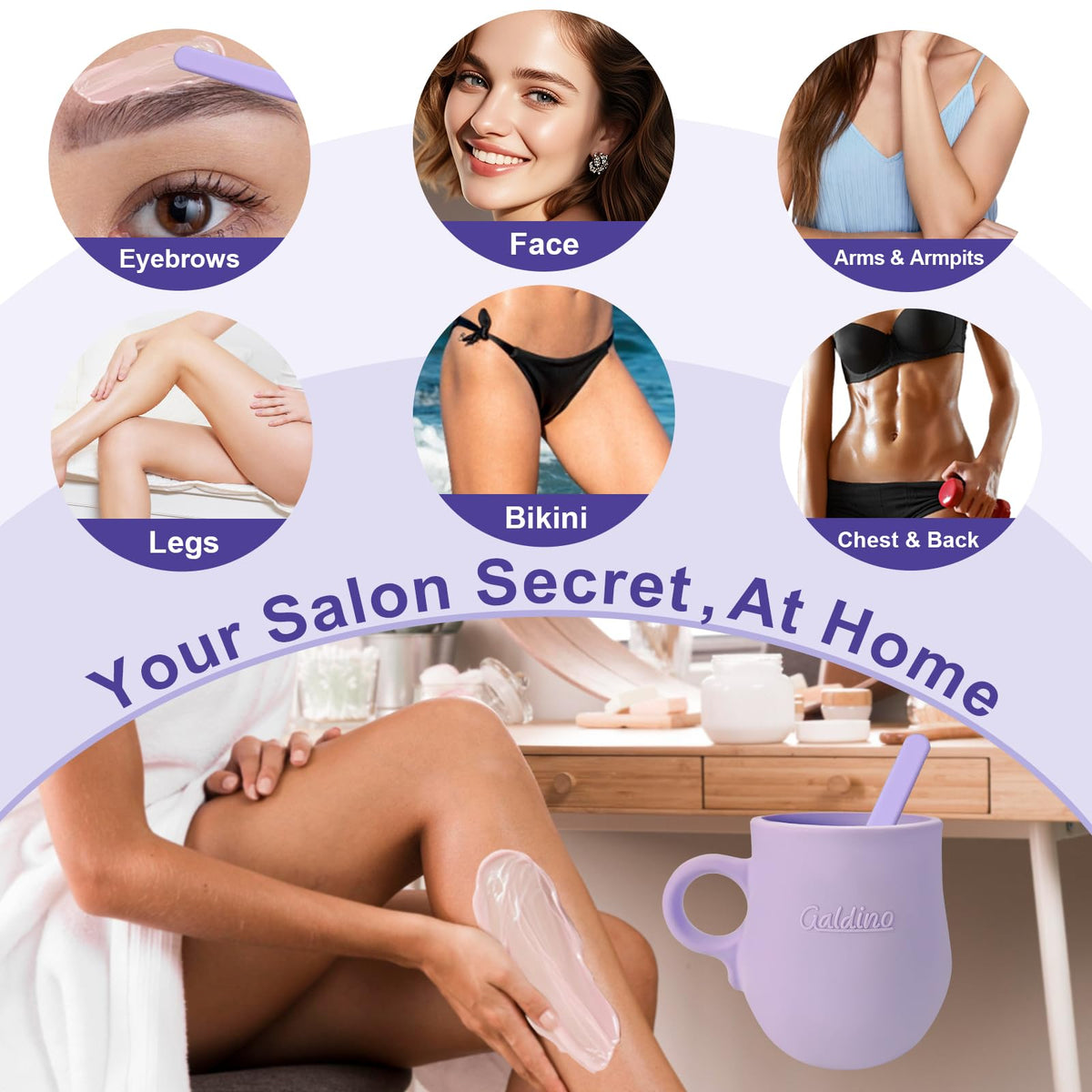 Galdino travel-friendly kit fits in luggage for on-the-go waxing
