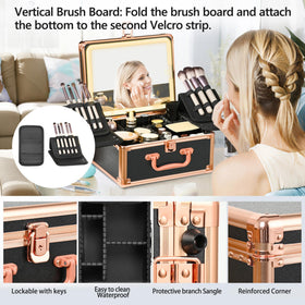 GALHUBIS detachable 90-degree mirror folds for desktop or bag use.
