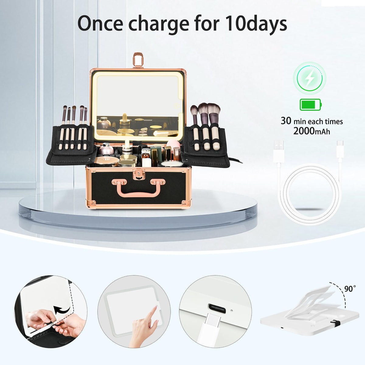 GALHUBIS foldable brush holders provide easy access during prep.