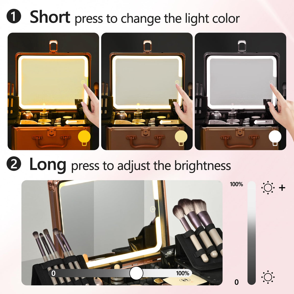 GALHUBIS standing makeup brush holder keeps brushes accessible and tidy