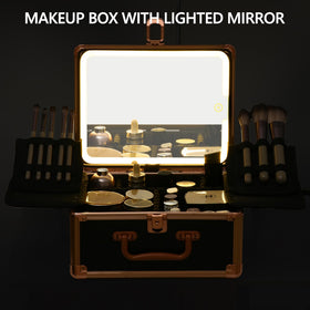GALHUBIS travel makeup train-case compact and organized for trips.