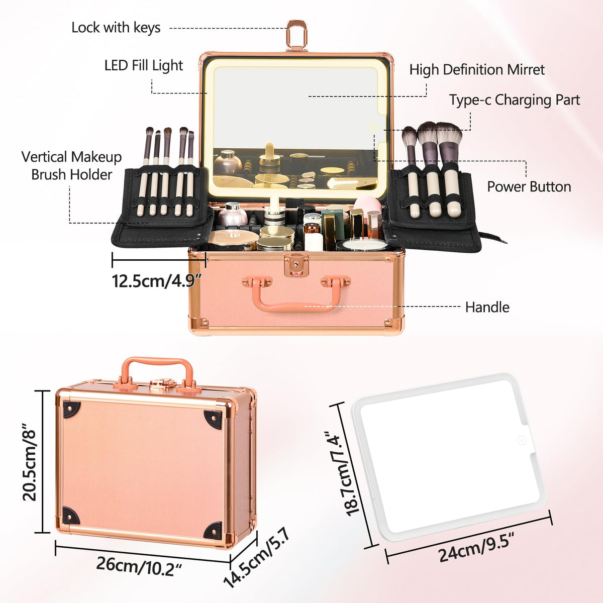 GALHUBIS waterproof interior protects contents and cleans easily