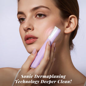 Galtxen Sonic Dermaplaning Tool with refill blades pack for ongoing exfoliation.