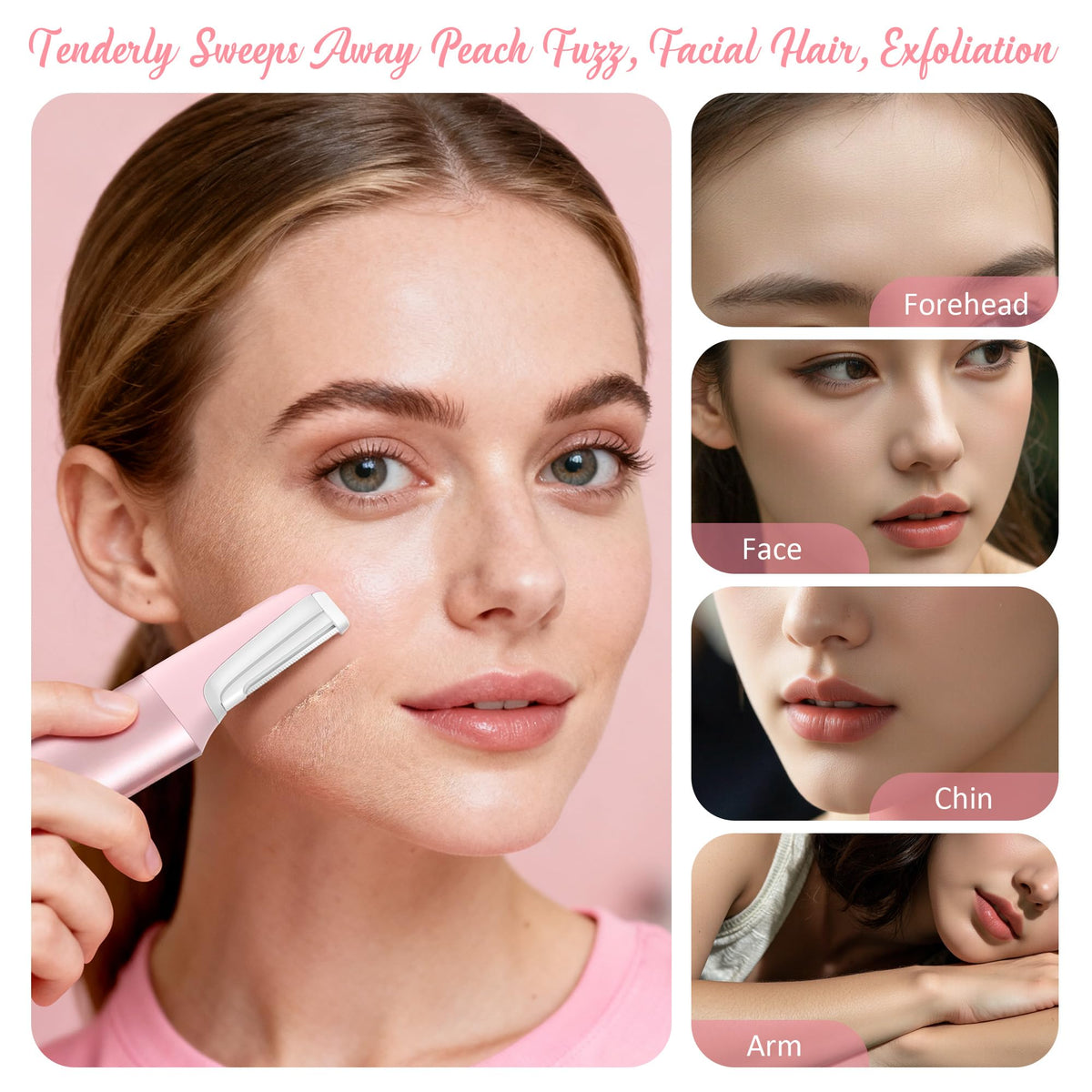 Galtxen Sonic Dermaplane Razor eyebrow detail for precise shaping.