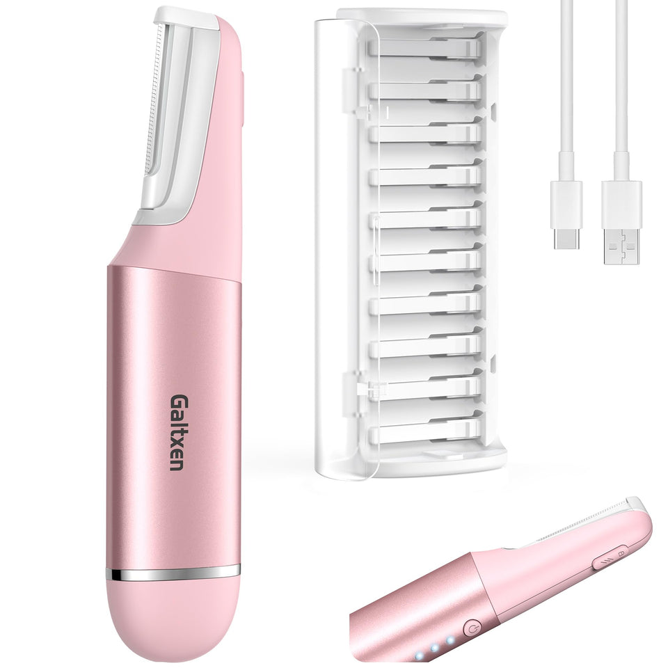 Galtxen Sonic Dermaplane Razor face view for smooth makeup prep.