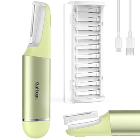 Galtxen Sonic Dermaplane Razor in green full view for smoother makeup preparation.