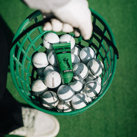 Gamer Grip Golf Cream packaging designed for travel and gym bag.
