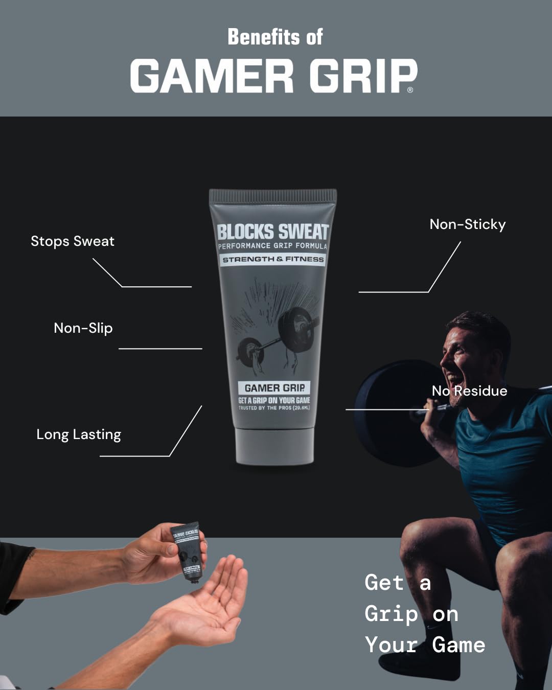 Gamer Grip gym bag-ready packaging demonstrating on-the-go use.