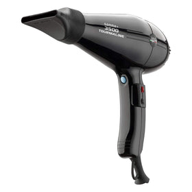 GAMMA+ 3500 hair dryer front view shows powerful airflow for quick drying
