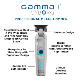 GAMMA+ Cyborg Pro docking station image highlights quick USB-C charging.