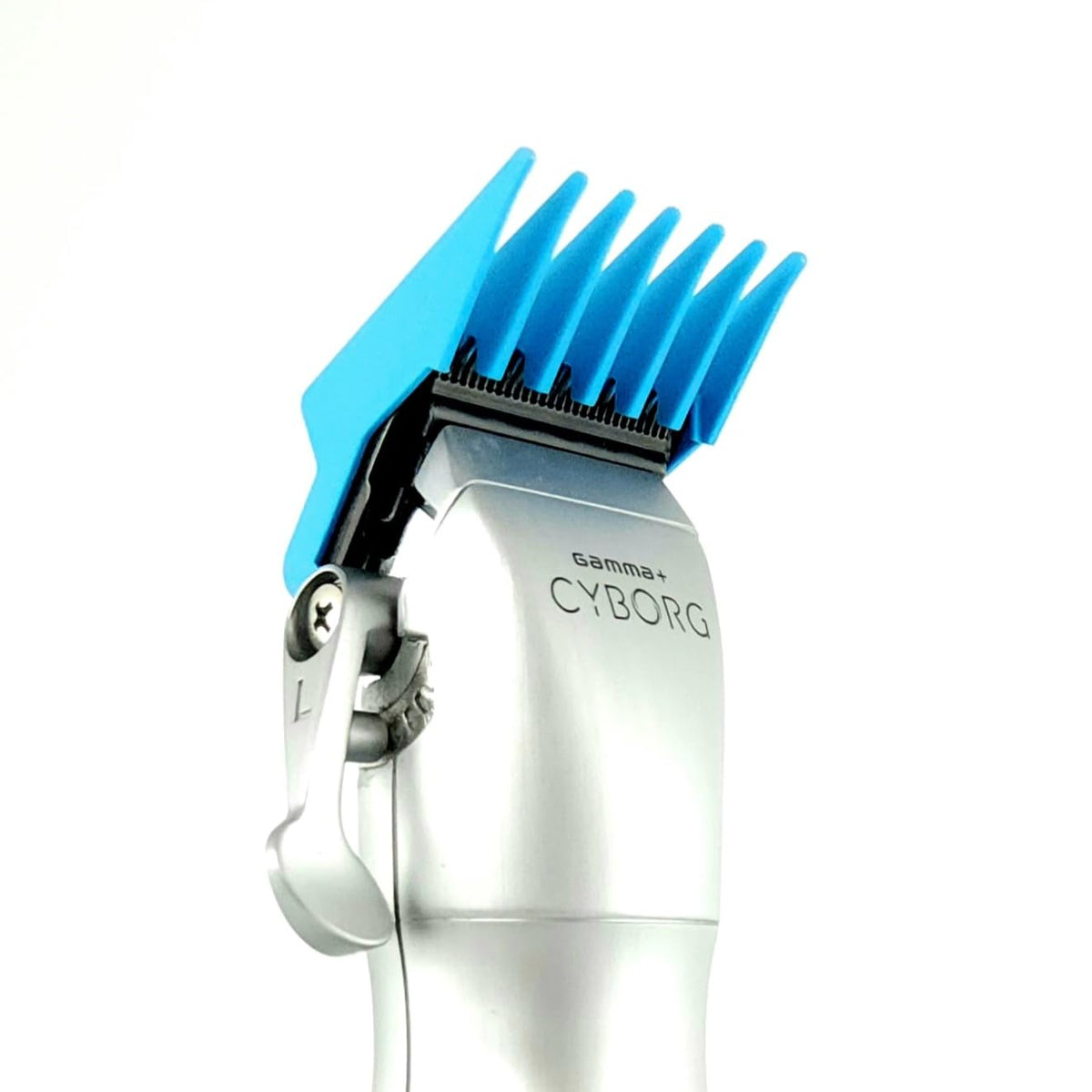 Guard attached to a clipper demonstrating secure magnetic attachment in use