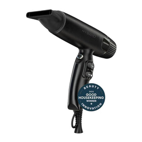 Gamma+ Hybrid professional hair dryer front view for easy handling