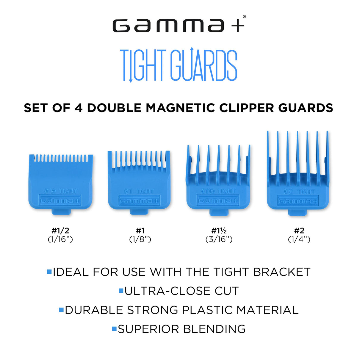 Gamma+ Dub guards with double magnets securing to a clipper for a firm grip