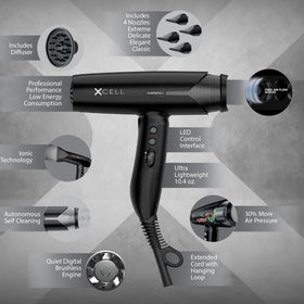 XCell dryer with ultra-lightweight design for comfortable handling.