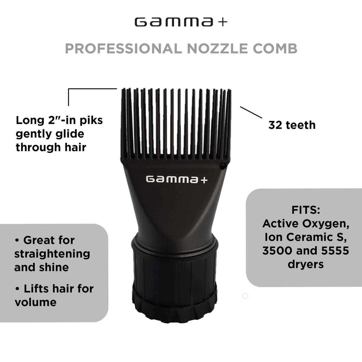 GAMMA+ durable nylon body resists wear for heavy use.