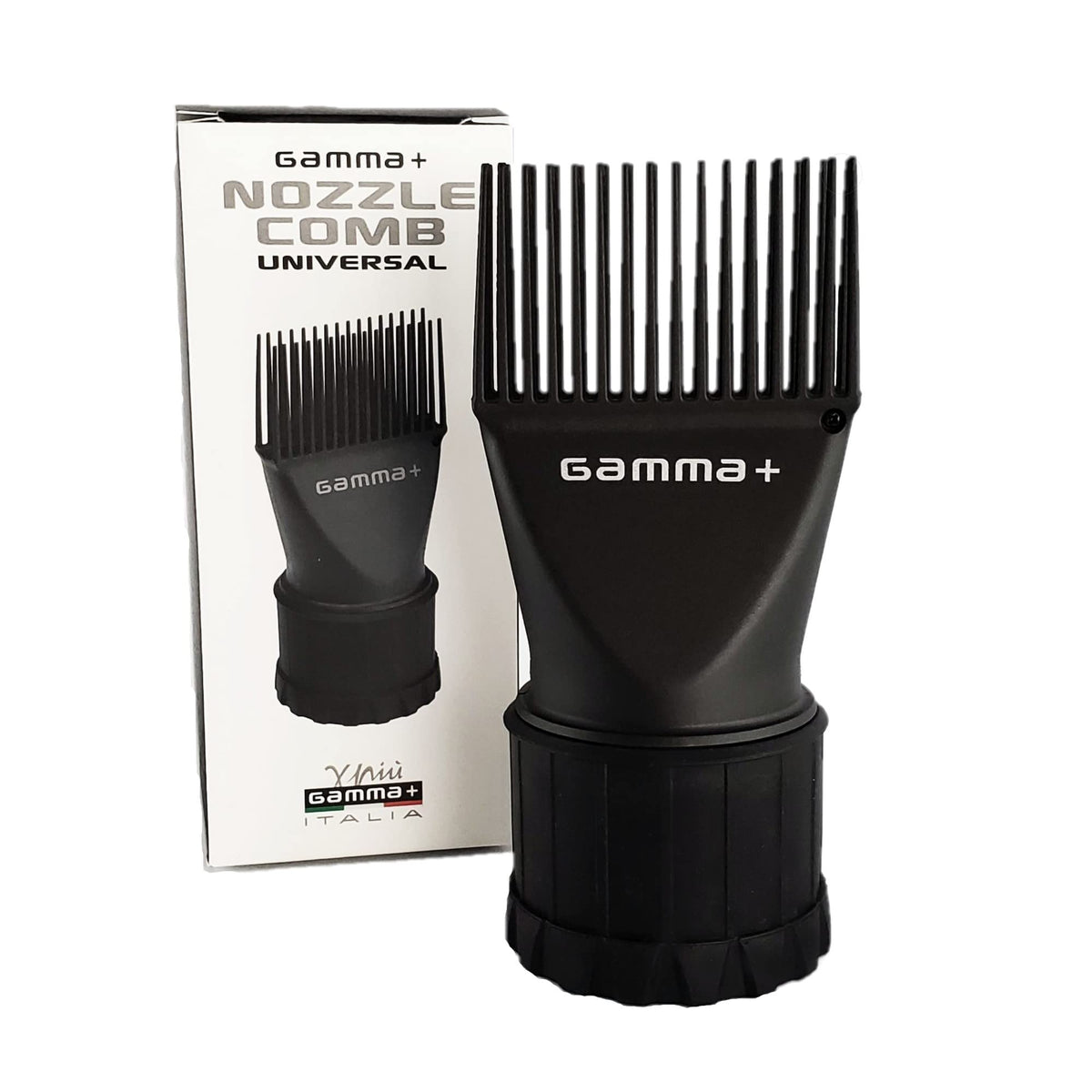 GAMMA+ silicone blockage system prevents slippage during styling.