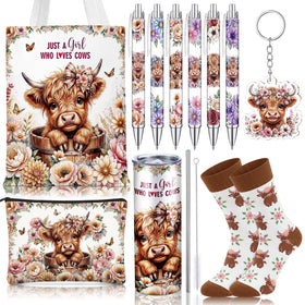 Gandeer Highland Cow 20oz tumbler with lid and straw for hot or cold drinks