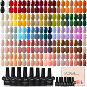 GAOY 108-pcs gel nail polish set color palettes for all-season nails