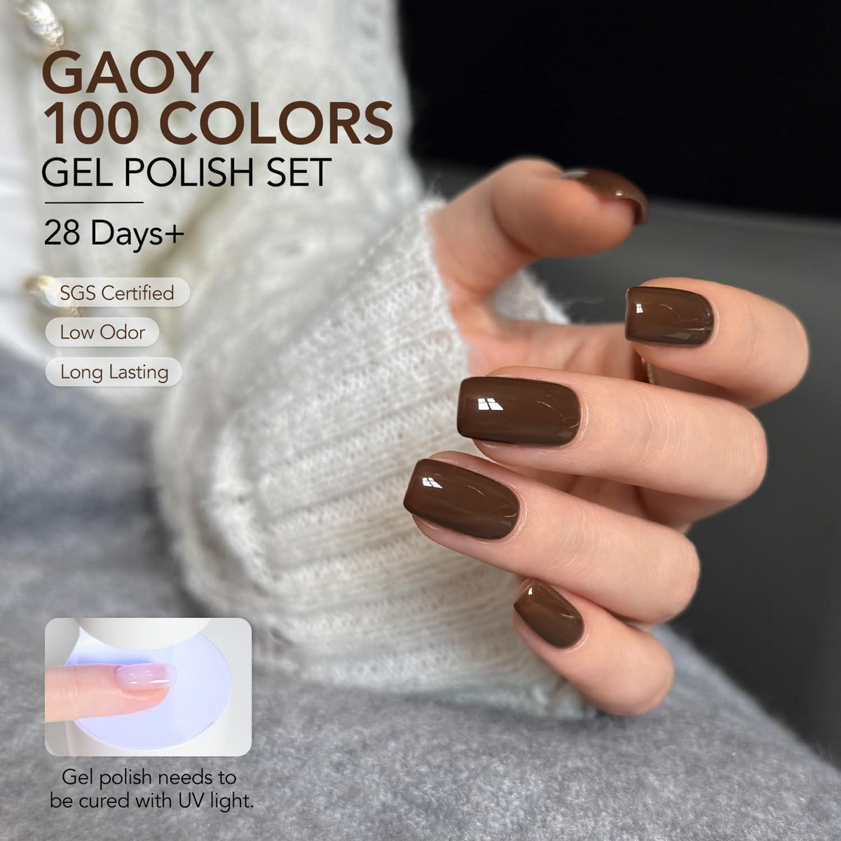 GAOY 108 Pcs Gel Nail Polish Set packaging and gift-ready box.