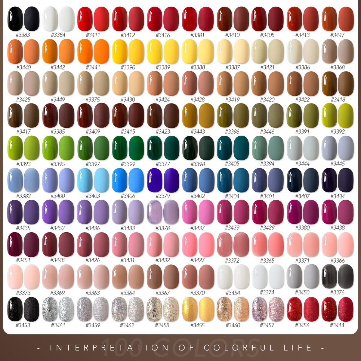 GAOY 108 Pcs Gel Nail Polish Set glossy and matte top coats for finish options.