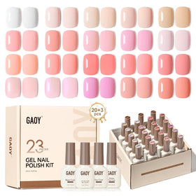 GAOY 23 Pcs Gel Nail Polish Kit front view for stylish at-home manicures.