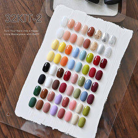 GAOY 32-color gel palette for seasonal nail art at home