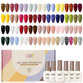 GAOY 39-color gel nail polish kit offers versatile color range for all seasons.