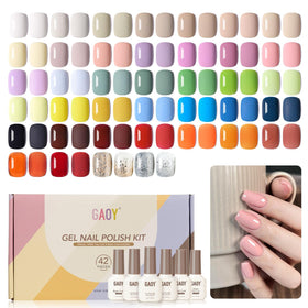 GAOY 42-pcs gel nail kit packshot for versatile at-home manicures.