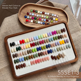 GAOY color palette close-up highlights 55 colors for creative DIY manicures at home