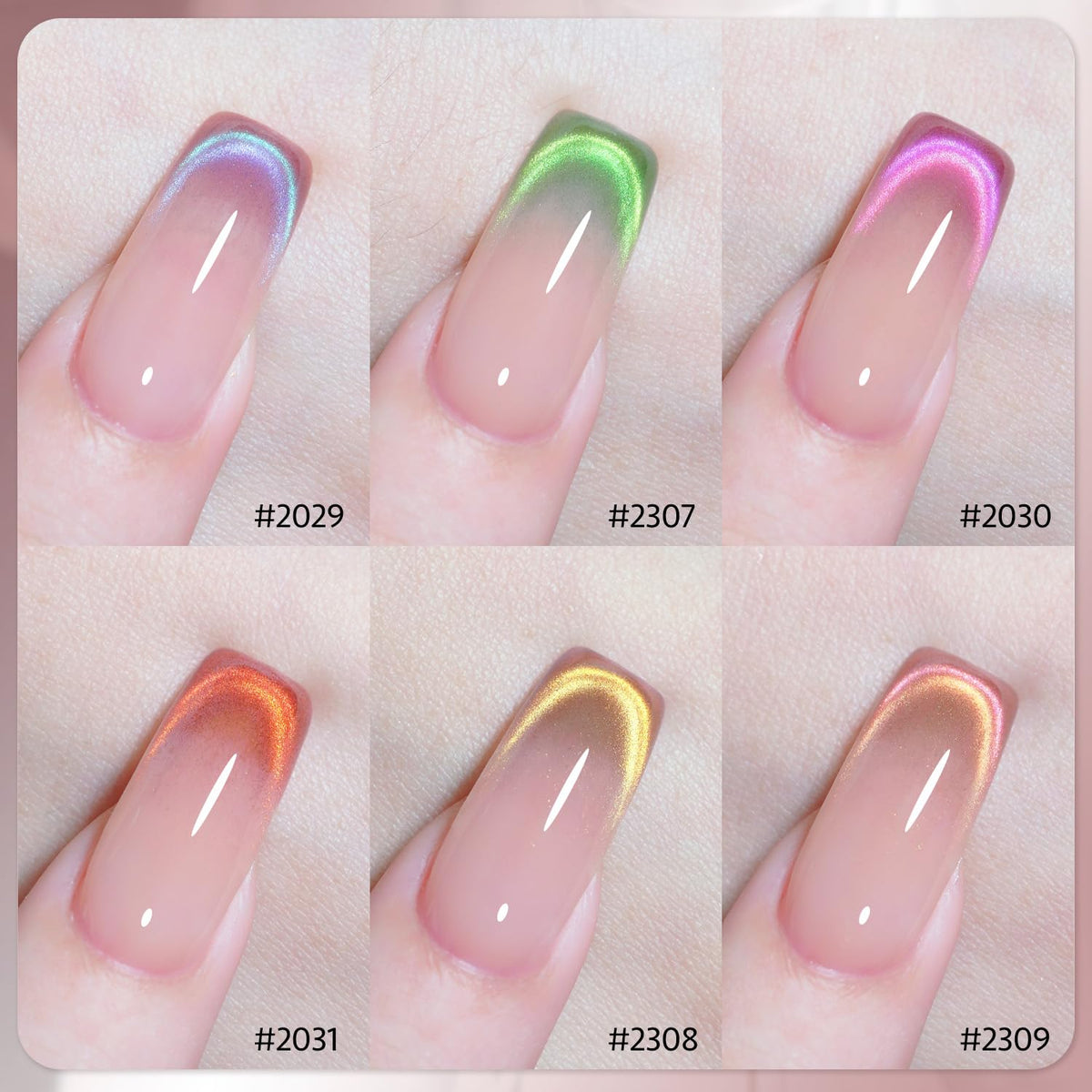 GAOY six-color gel nail polish palette for at-home manicure