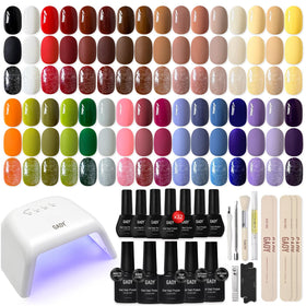GAOY gel nail polish kit with 32 colors for at-home manicure variety.