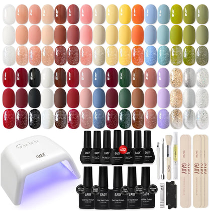 GAOY gel nail polish kit with UV lamp for at-home manicures