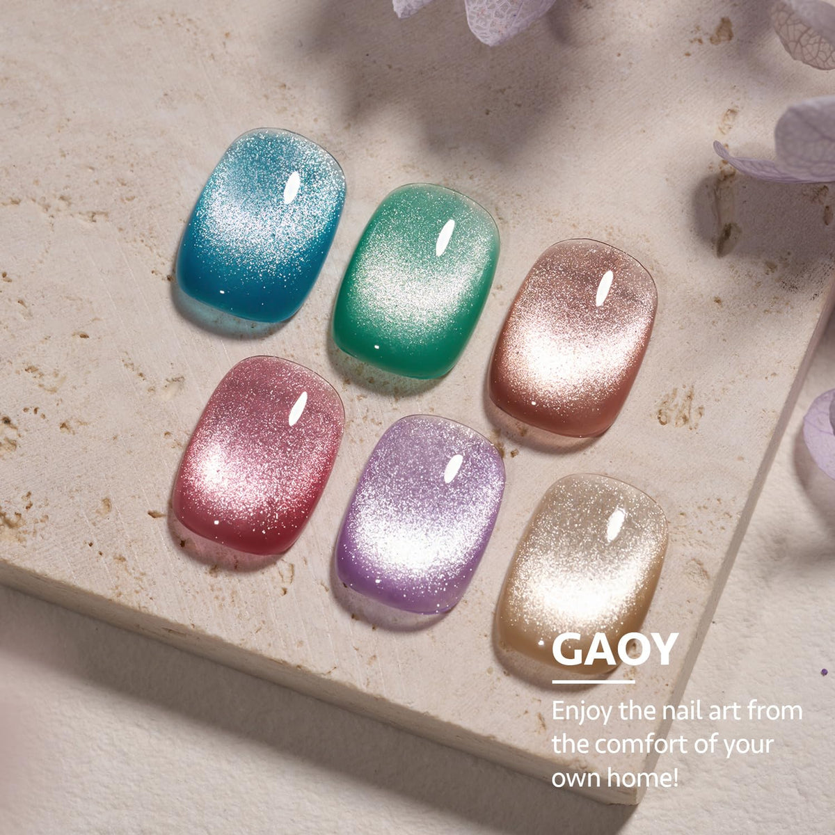 GAOY Glitter Galaxy Cat Eye gift-ready packaging.