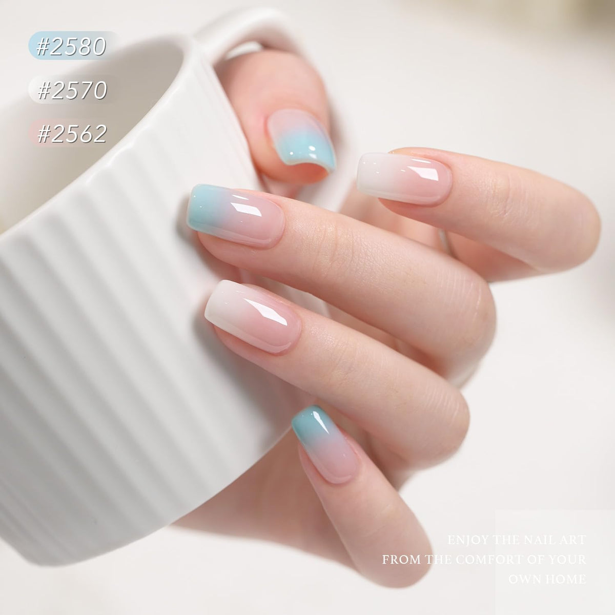 GAOY glossy top coat bottle for a shiny salon-style finish