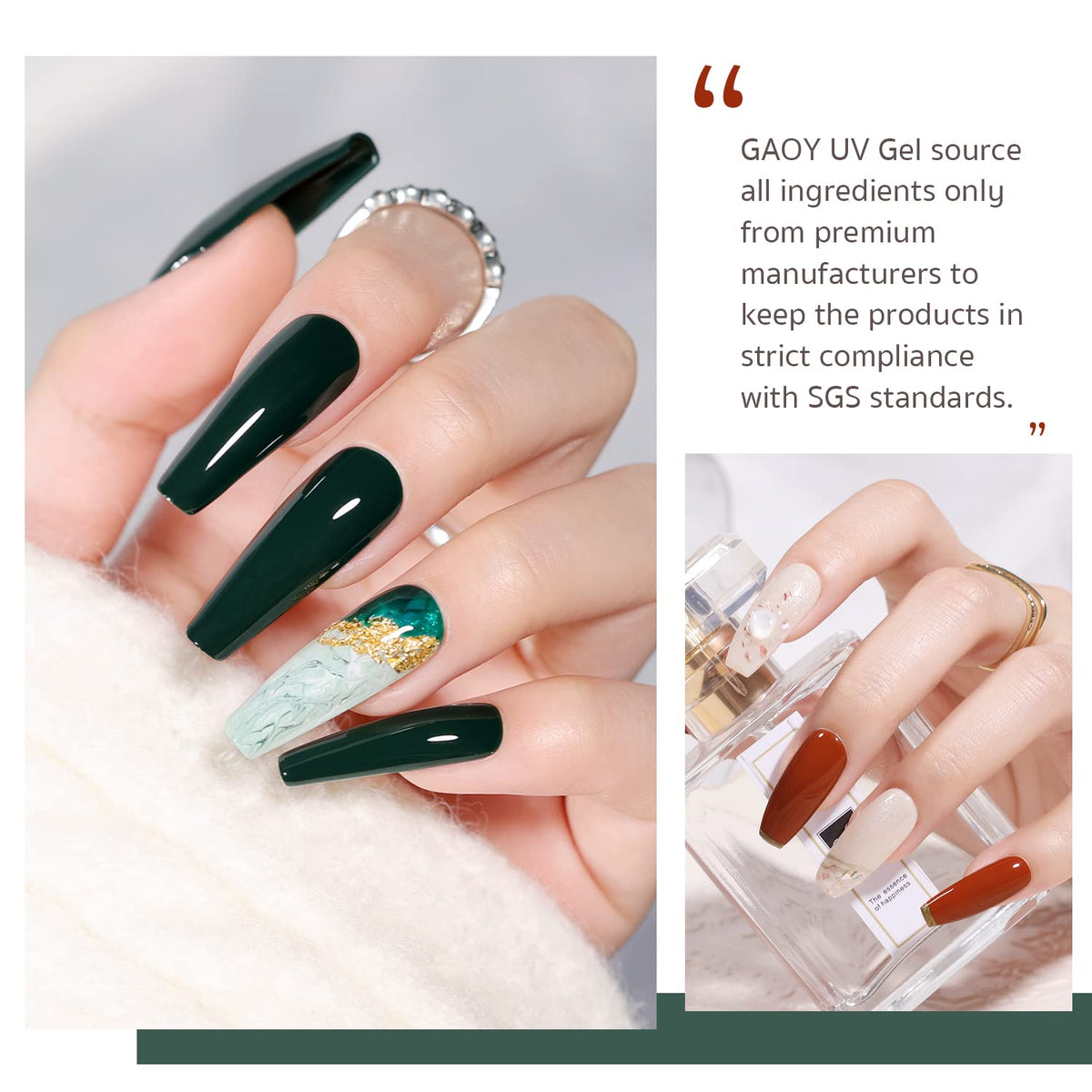 GAOY glossy top coat for high-shine, long-lasting results.