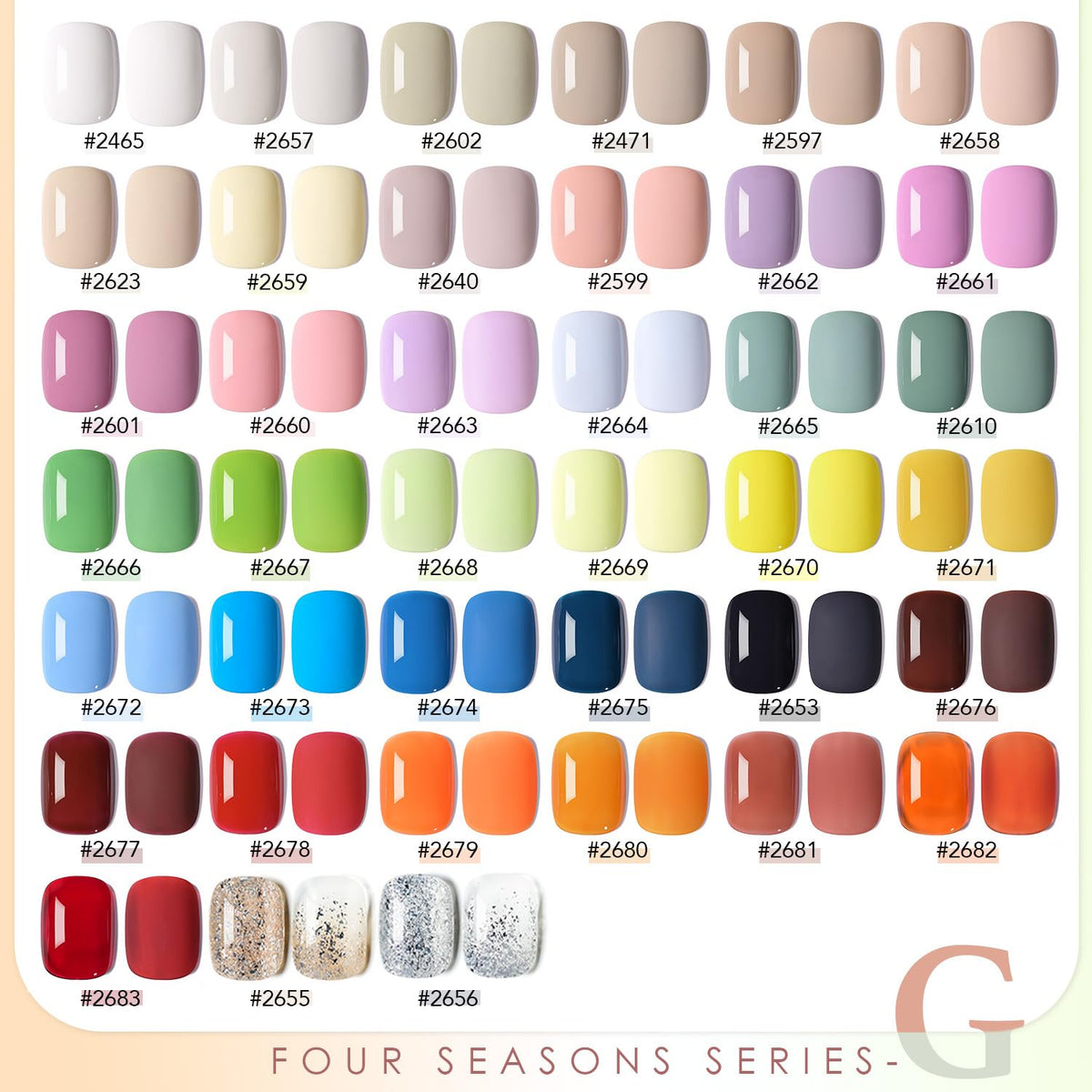 GAOY green-blue jelly nail polishes color collection for all-season styling.