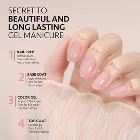 GAOY matte top coat for a contemporary, velvety nail look.