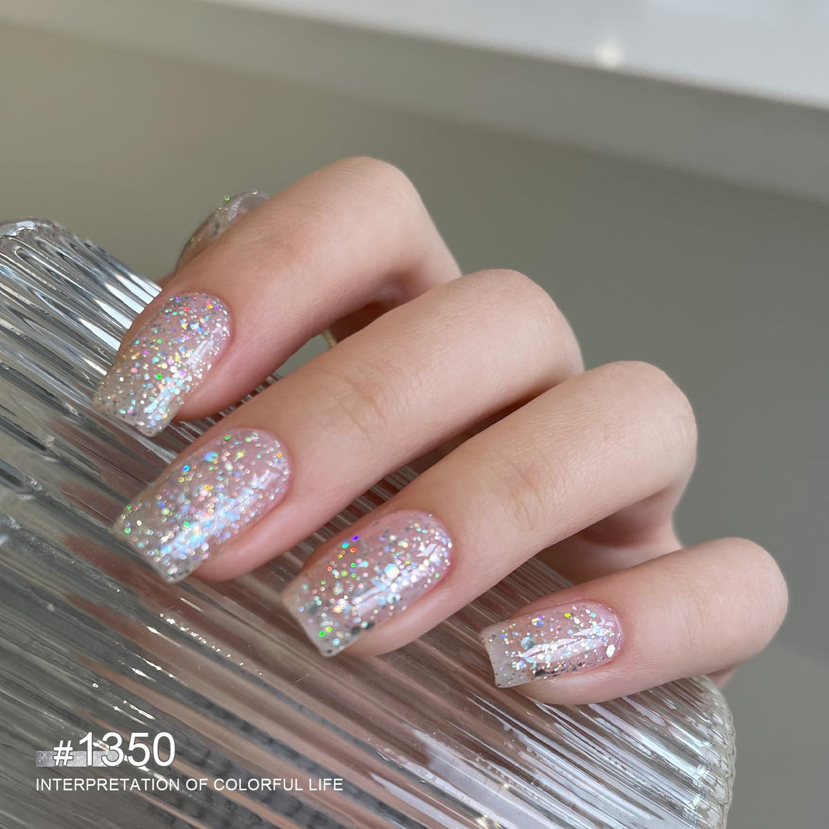 GAOY nail polish bottles show nude, glitter, and navy shades.