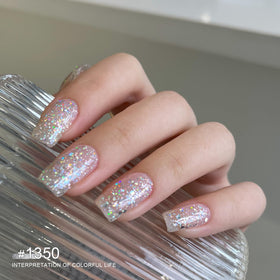 GAOY nail polish bottles show nude, glitter, and navy shades.