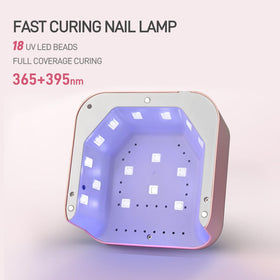 GAOY UV nail lamp pink side view for space-saving manicure setups