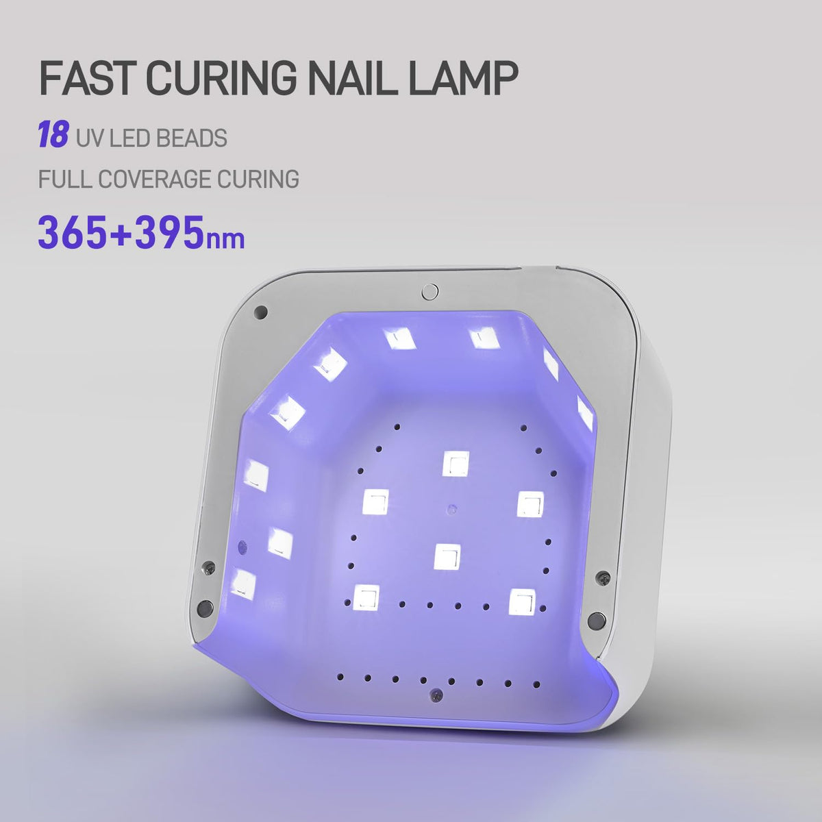 GAOY UV nail lamp side view showing slim profile.