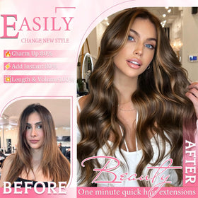 GAOYIFU balayage clip-ins in straight style for easy daily wear and color dimension.