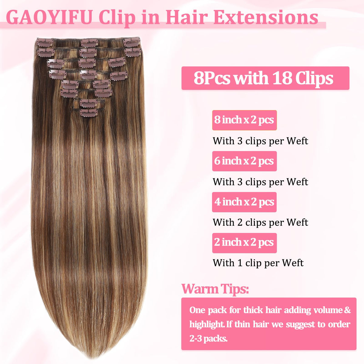 GAOYIFU Brazilian Remy hair offers silky, tangle-free blending.