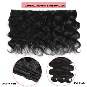 Gaozhao 22-inch body wave bundles delivering long, voluminous waves.