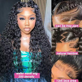 Gaozhao HD lace front wig 13x6 with seamless part shown
