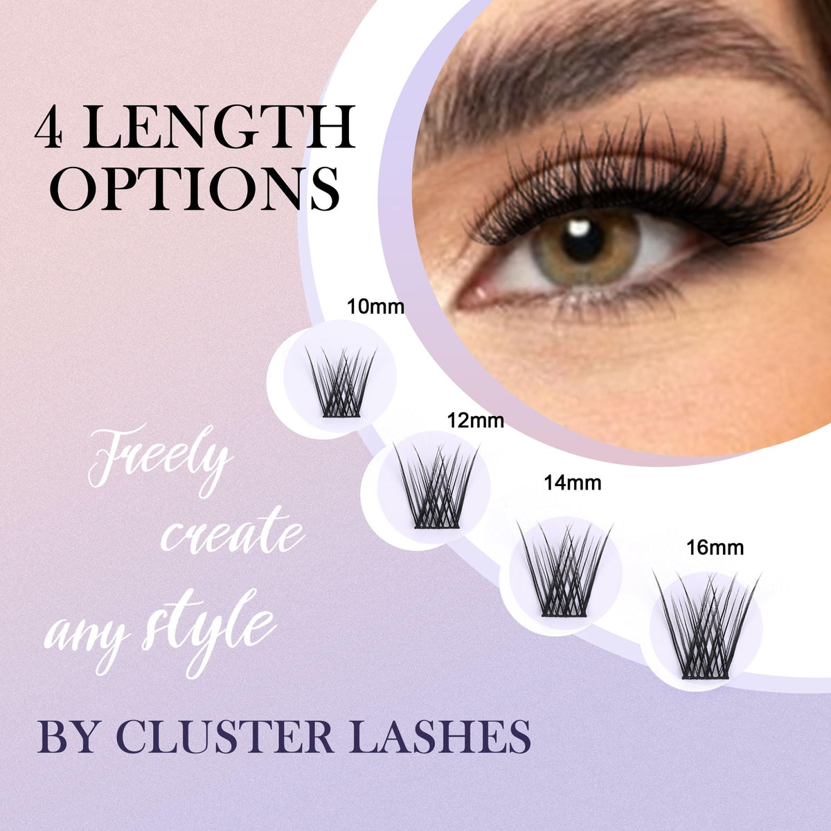 GAQQI GQ03 lash clusters DIY extension kit for home creativity.